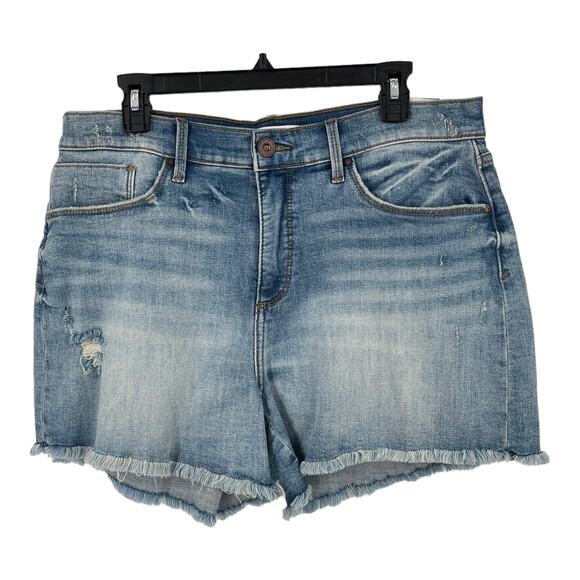 Whetherly shorts Delon high waist long cutoff denim size 32/14 - Picture 1 of 5